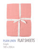 プレーンリネン フラットシーツ（シングル）