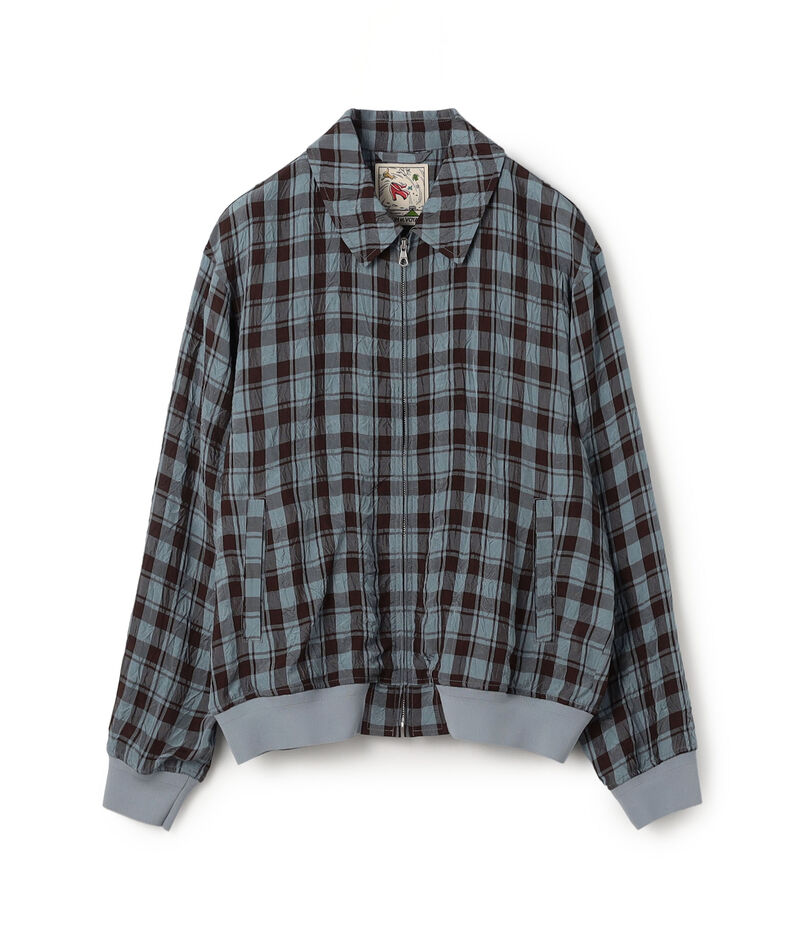 ヴィスコースタフタ ジップアップブルゾン LYRIA