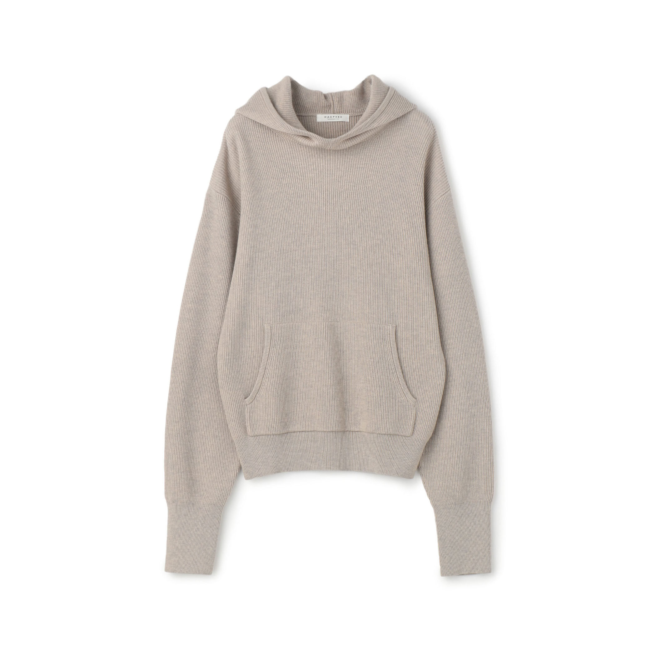 MACPHEE◆コットンウールフーデッドプルオーバー/ニットパーカー/S/ピンク/12-02-24-02125 コットンウール フーデッドプルオーバー｜トゥモローランド 公式通販