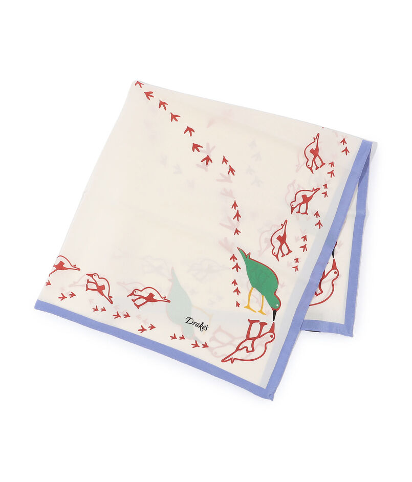 Drake&rsquo;ｓ OYSTER CATCHER PRINT BANDANA シルクプリントスカーフ