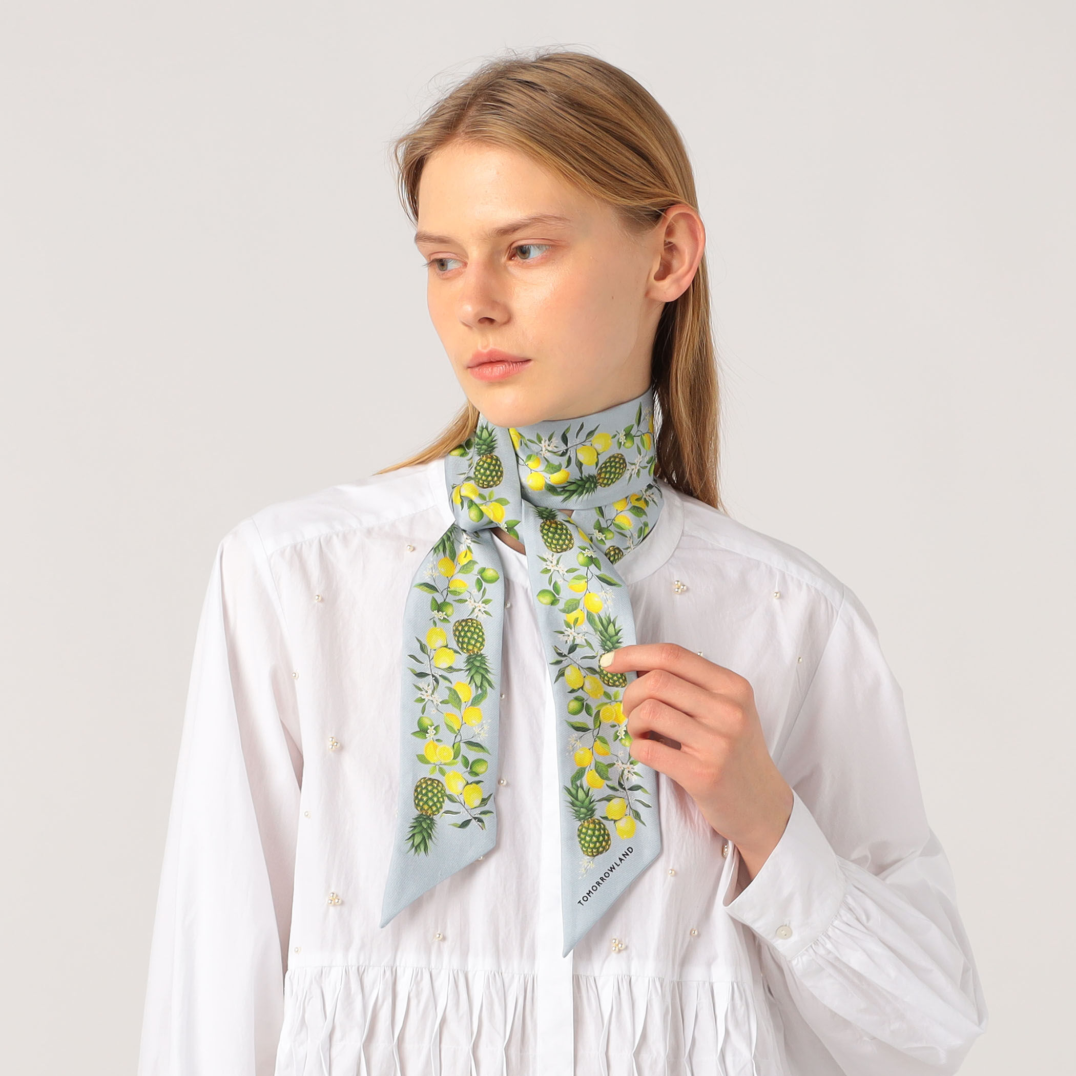 Atelier TOMORROWLAND FRUITS シルク ボウタイスカーフ