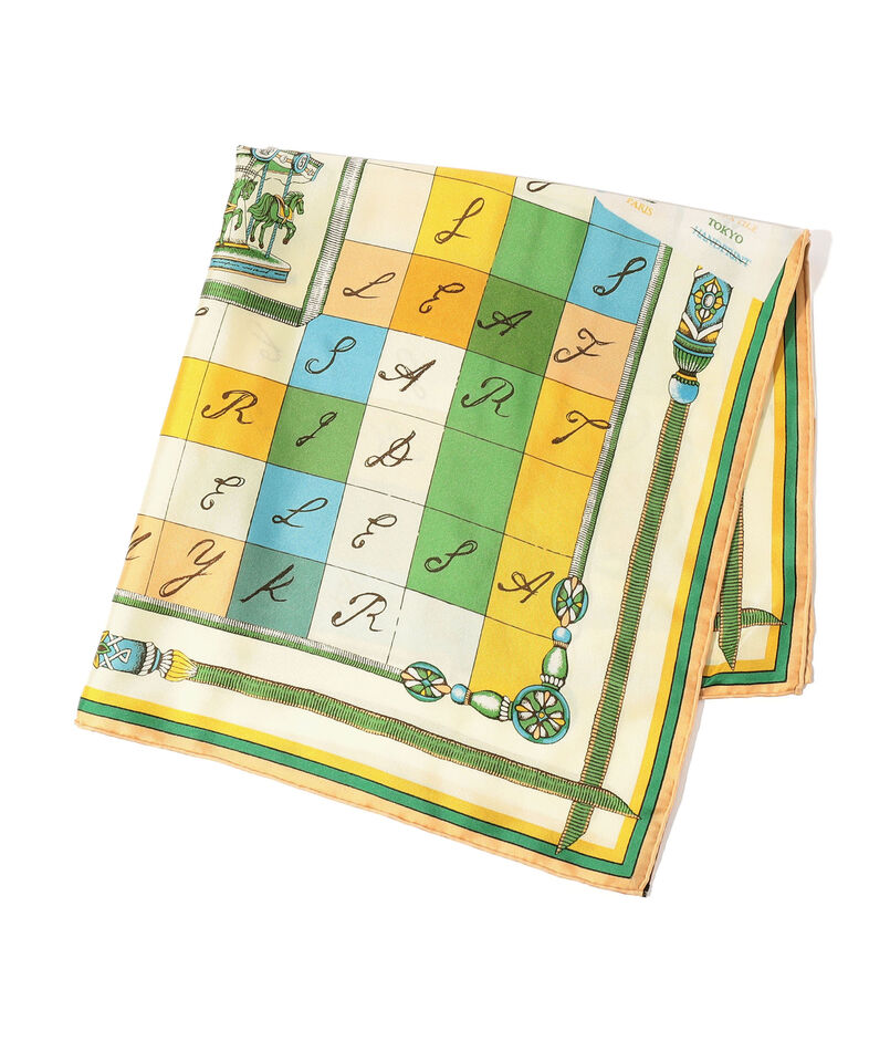 manipuri CROSSWORD シルクスカーフ
