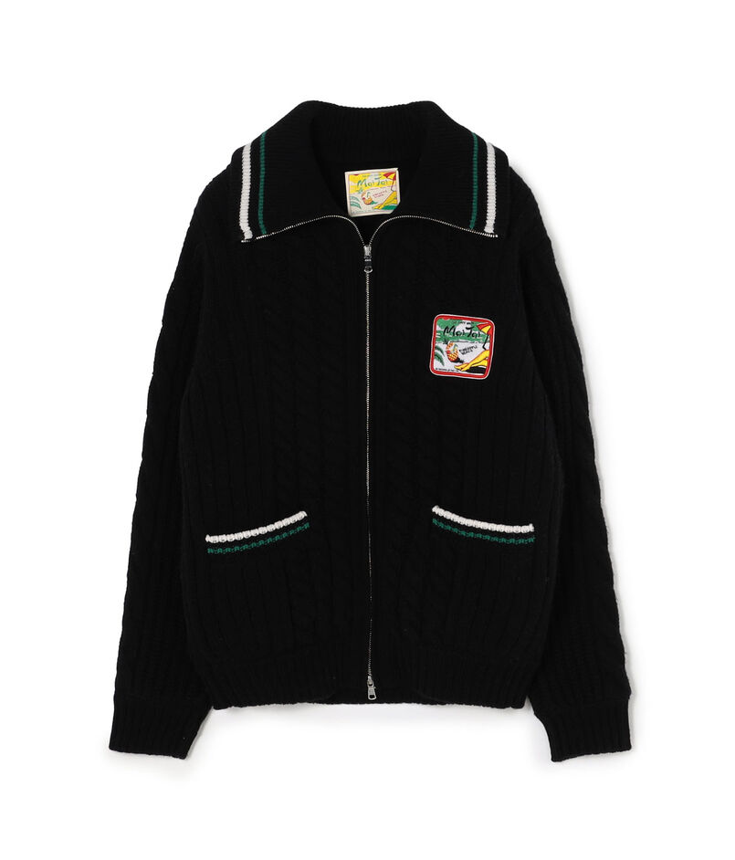 ラムズウール ジップカーディガン