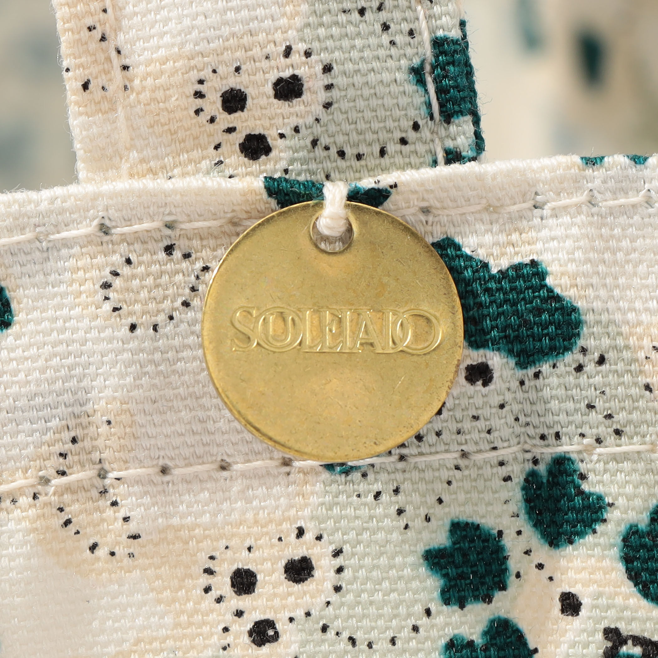 SOULEIAO コットンオックス ポケッタブルトートバッグ