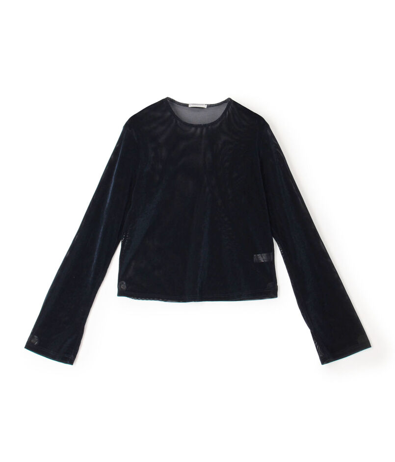 SIMONE WILD MESH VELVET EASY LS メッシュベルベット ロングスリーブTシャツ