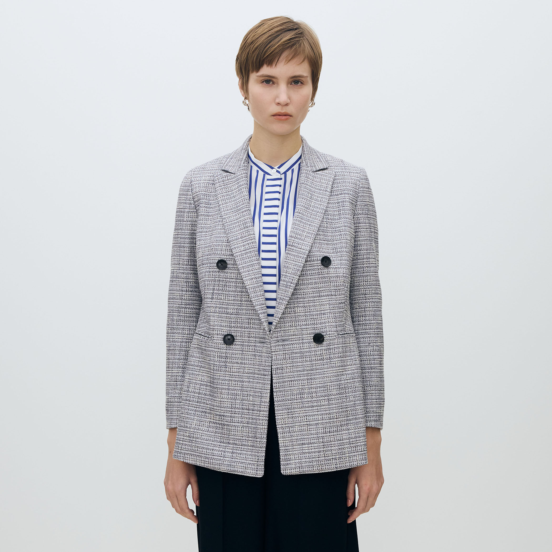 ラメツイード ダブルブレストジャケット｜トゥモローランド 公式通販