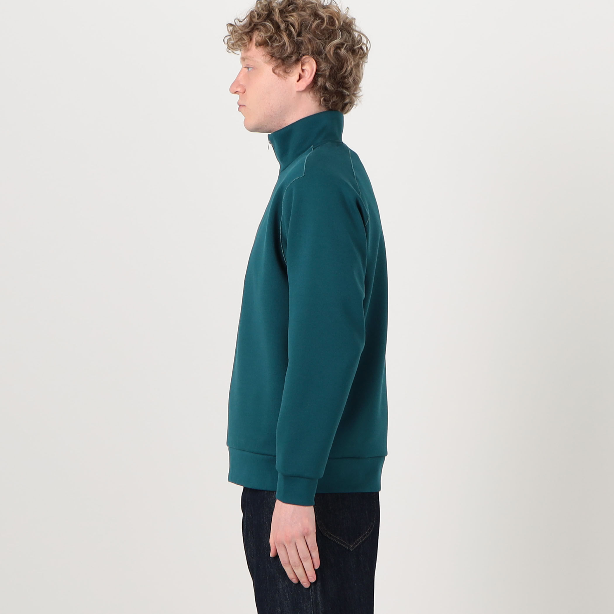 スビンコットンダンボール ハーフジッププルオーバースウェット