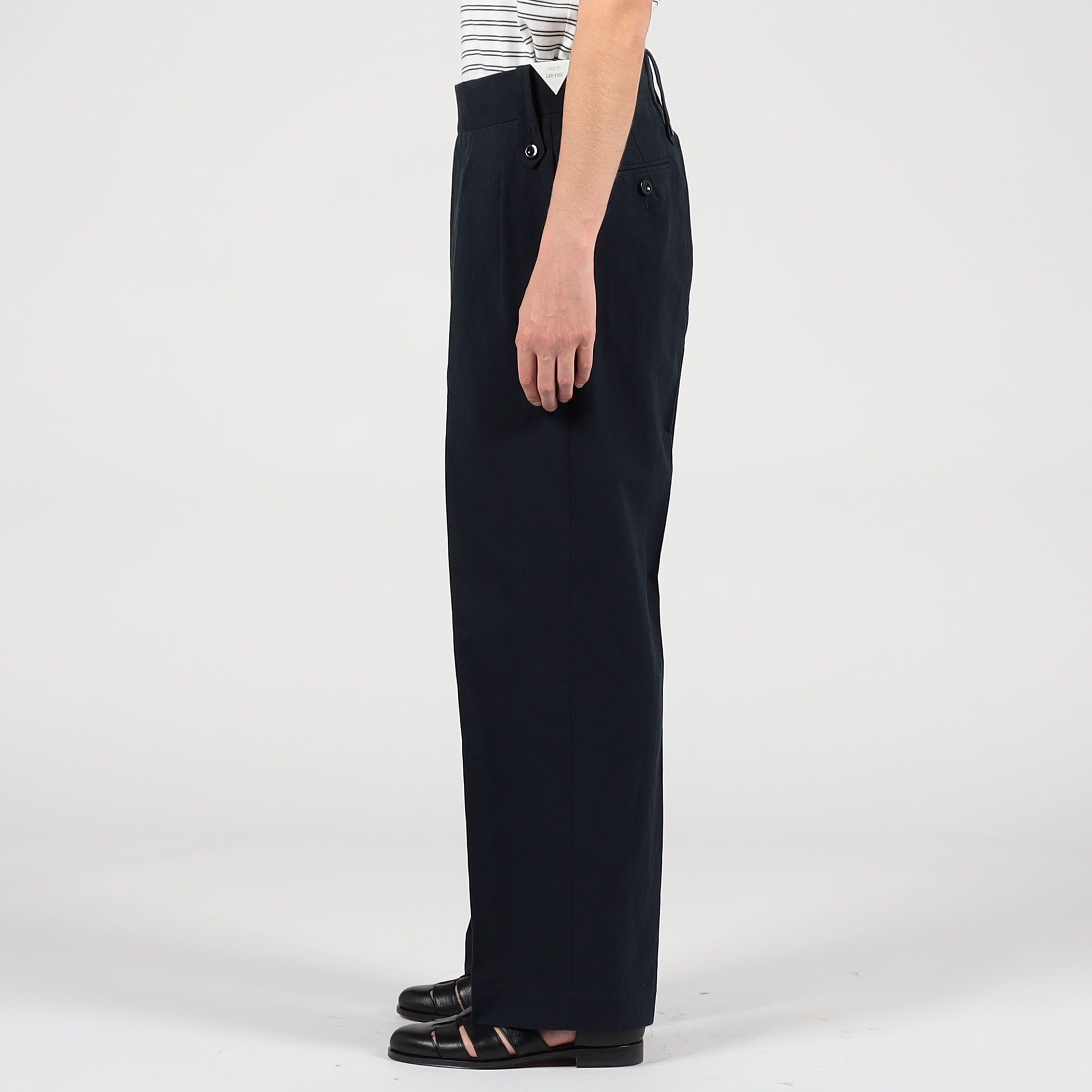 Tangent British army chinos リネンコットン ワイドパンツ