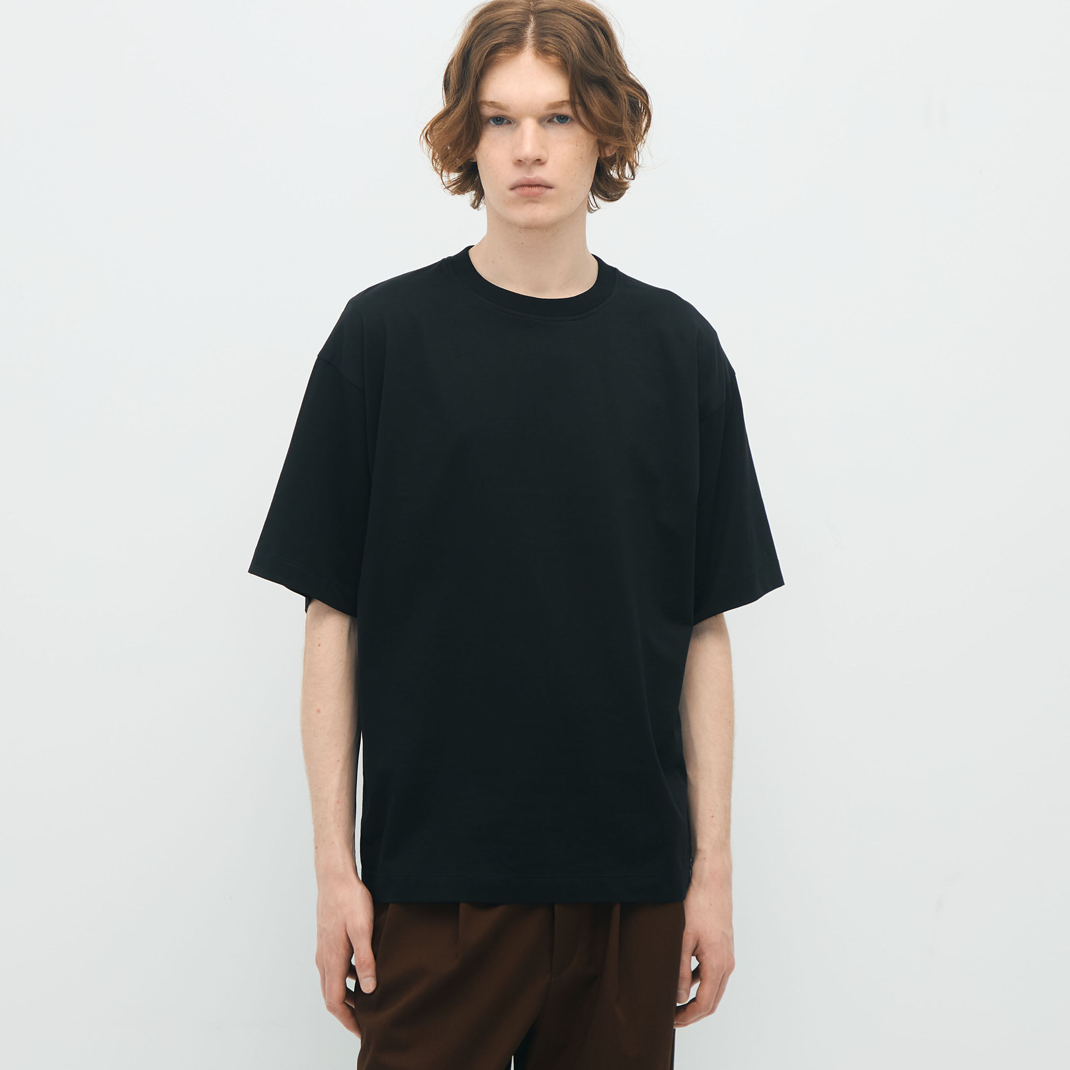 100％本物保証！ CABaN コットン ドロップショルダークルーネックプルオーバー トップス