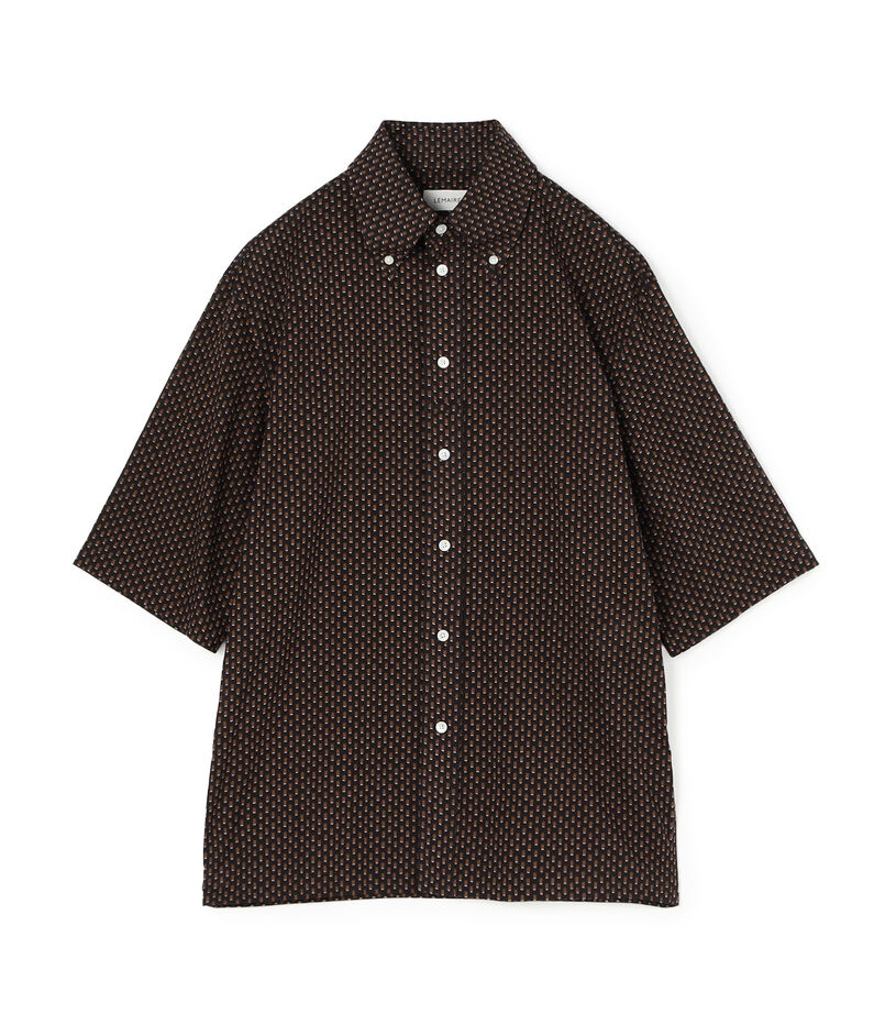 LEMAIRE コットン ショートスリーブボタンダウンシャツ