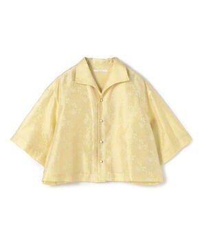 ラメジャカード イタリアンカラーシャツ