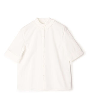 100/2コンパクトブロード ハーフスリーブタックブラウス