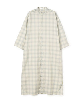 サンライズオンブレチェック スタンドカラーワンピース