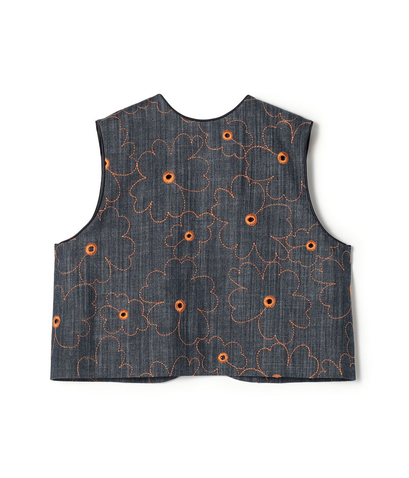 デニムフラワーリング フロンタブルジレ