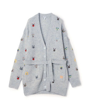 LOEWE BELTED CARDIGAN エンブロイダリー カーディガン