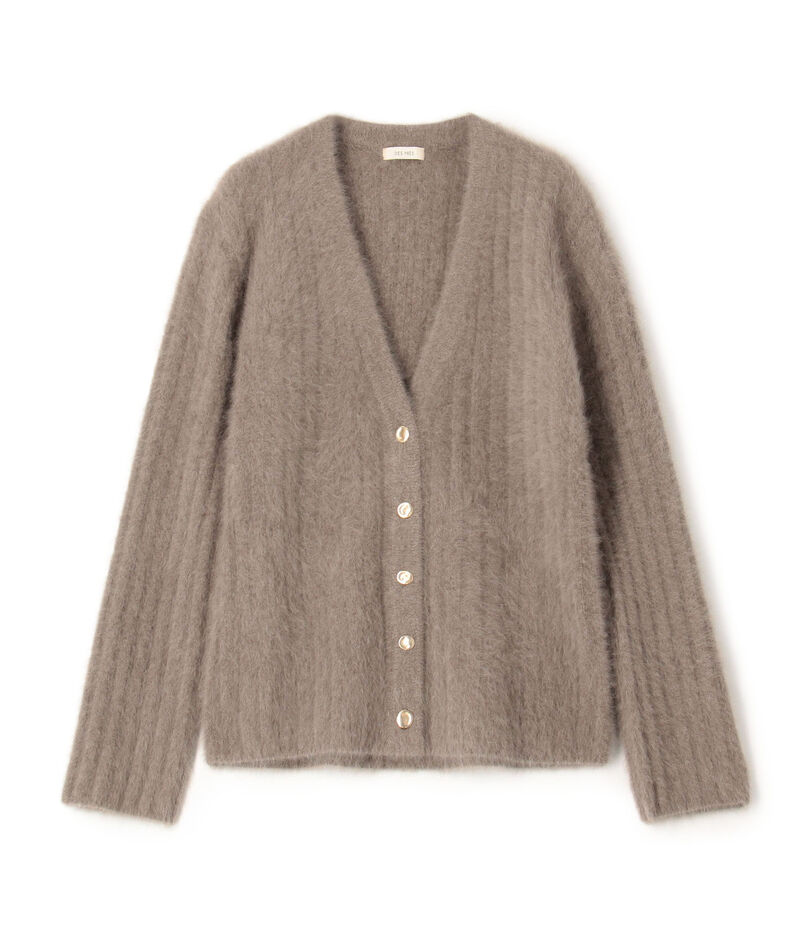 ■【一部WEB限定】フォックスカシミヤ Vネックカーディガン