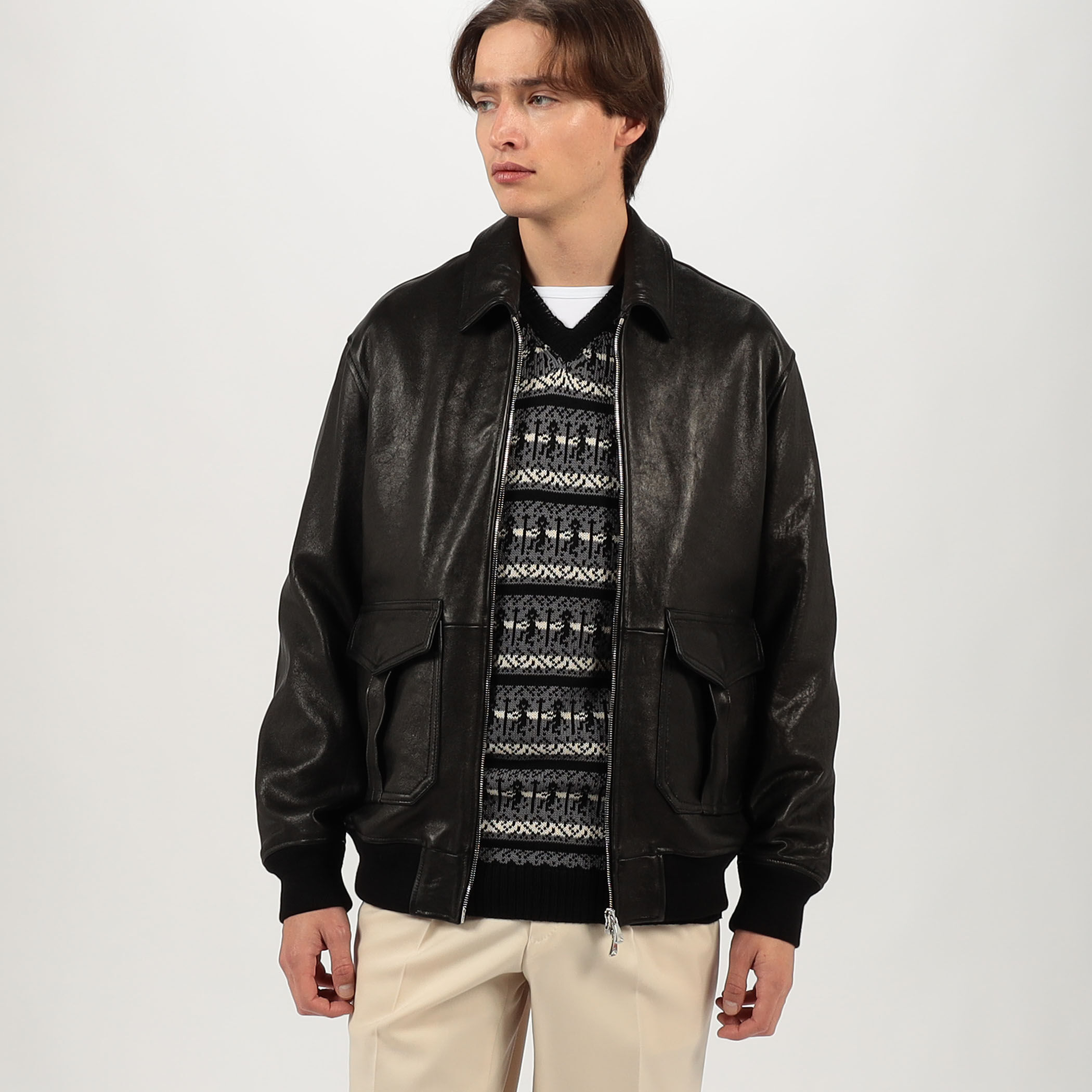 美品　THE ROW ラムレザーブルゾン　送料無料 WEB先行予約・別注】EMMETI AKRON ラムレザー ブルゾン