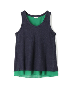 レーヨンコットンツイード ノースリーブブラウス