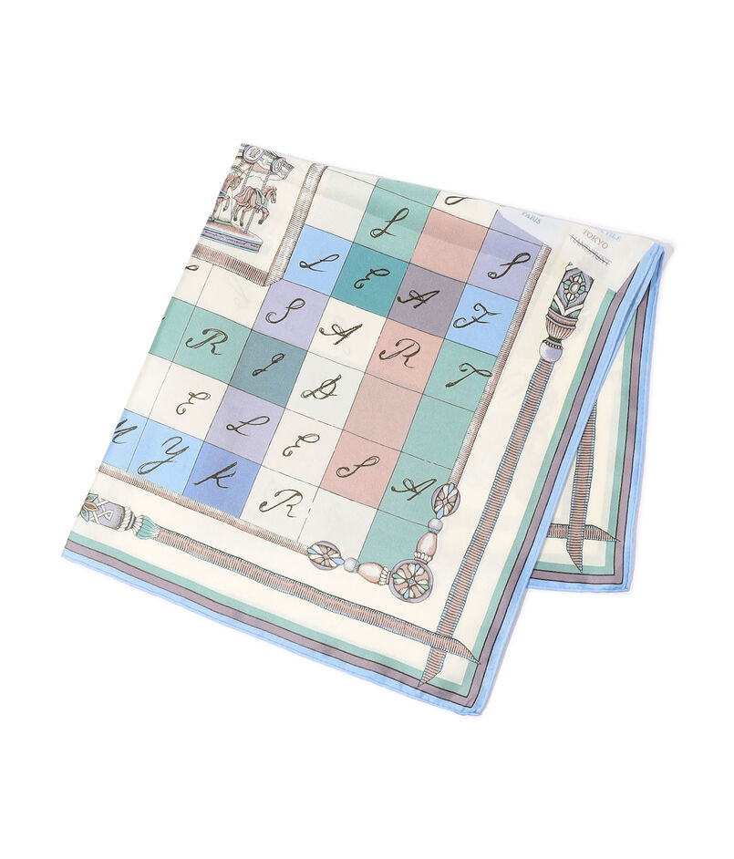 manipuri CROSSWORD シルクスカーフ