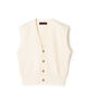 コットンカシミヤ Vネックドロップショルダーベスト コットンカシミヤ Vネックドロップショルダーベスト