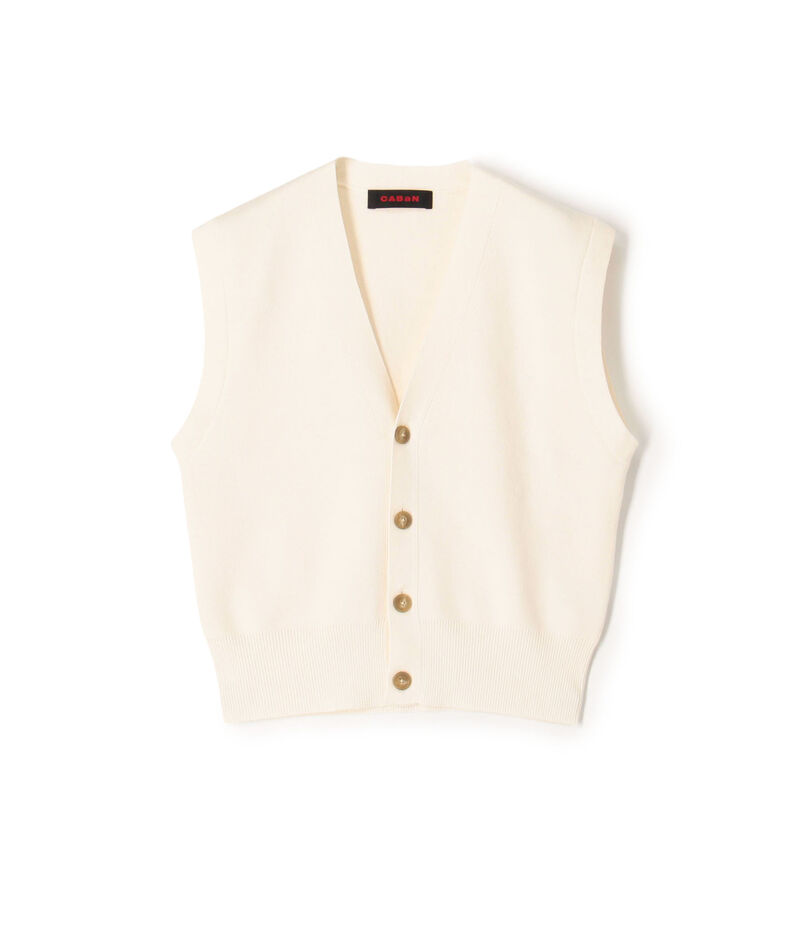 コットンカシミヤ Vネックドロップショルダーベスト コットンカシミヤ Vネックドロップショルダーベスト