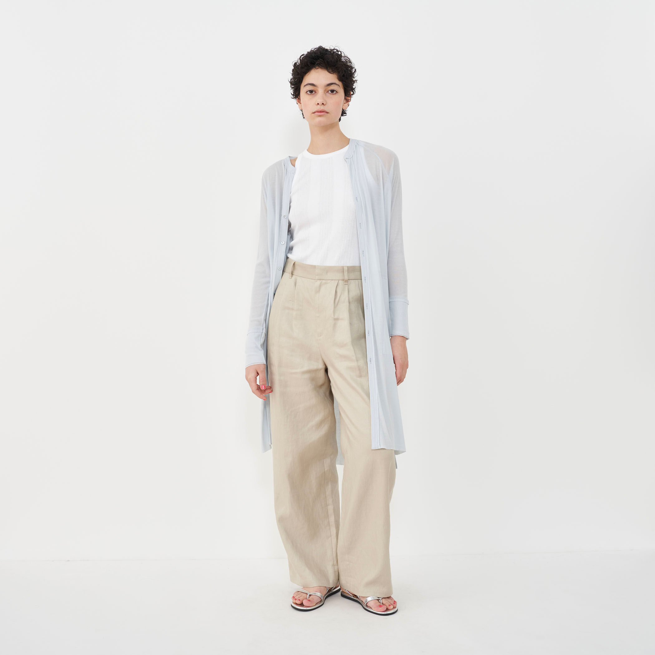 □ガーゼフライスジャージー ロングカーディガン｜トゥモローランド