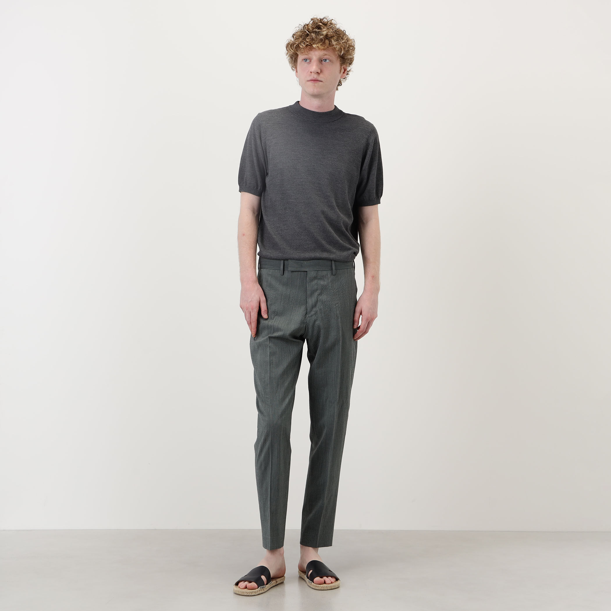 PT TORINO REBEL ストレッチウール ストライプスラックス