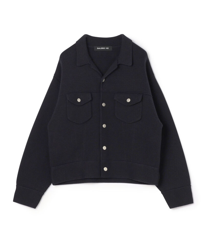 ■コットンポリエステルミラノリブ ブルゾン