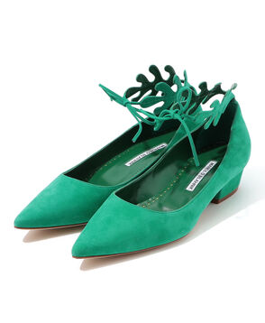 MANOLO BLAHNIK FLORETE スエードパンプス