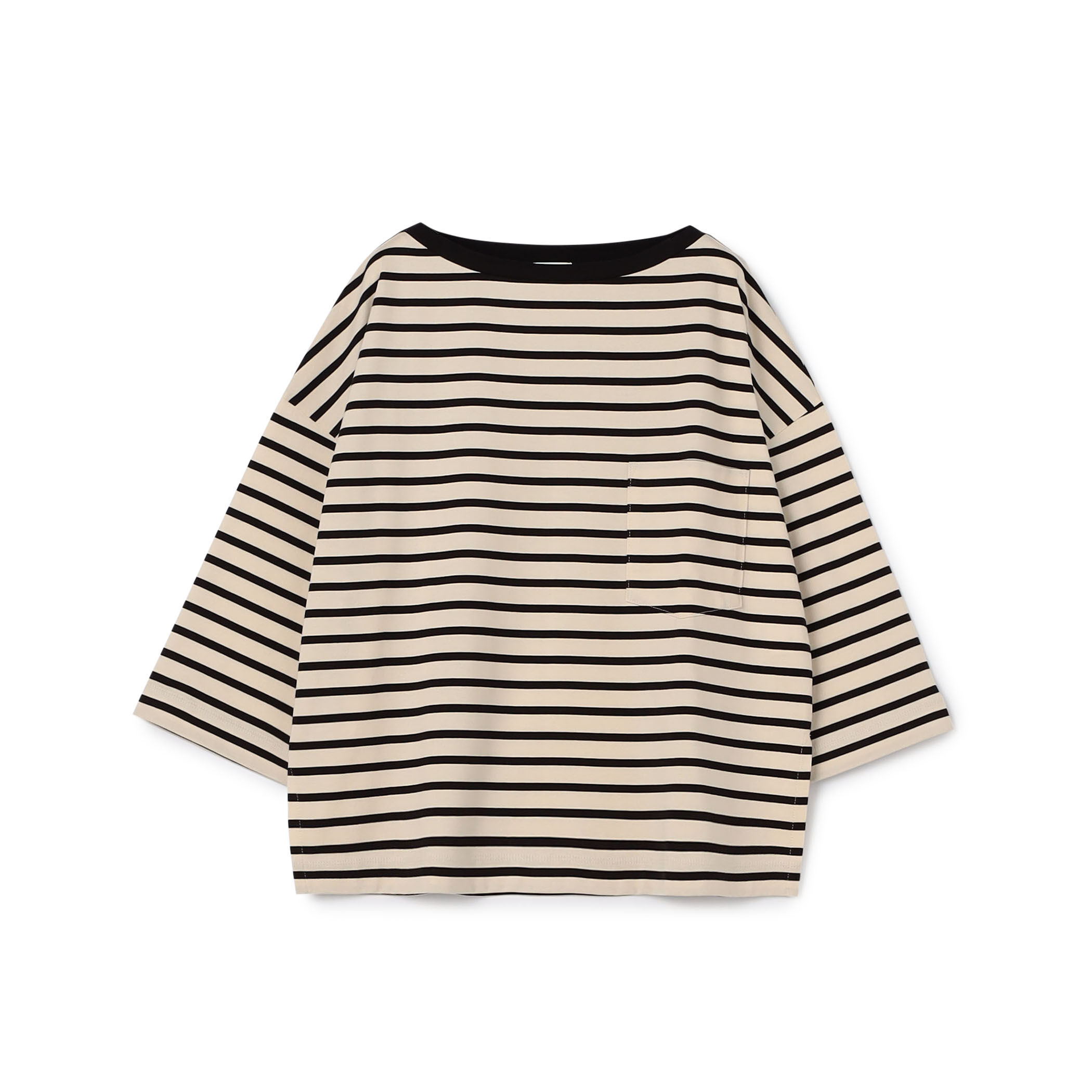 【GALERIE VIE】ファインコットンボーダー ビックTシャツ ファインコットンボーダー クルーネックTシャツ