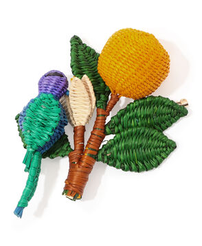MERCEDES SALAZAR Leafy Perch ブローチピン