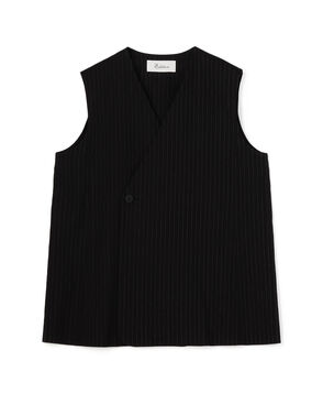 【WEB先行予約】リネンストレッチ Vネックジレ