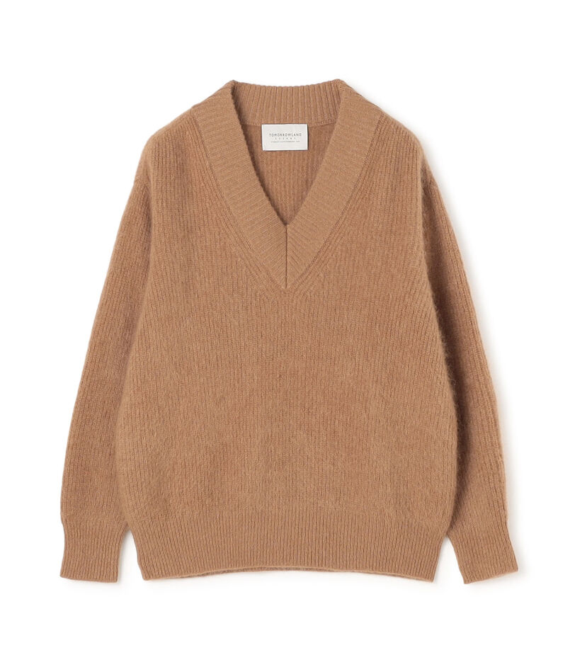 【WEB先行予約】TOMORROWLAND tricot ウールファー Vネックプルオーバーニット