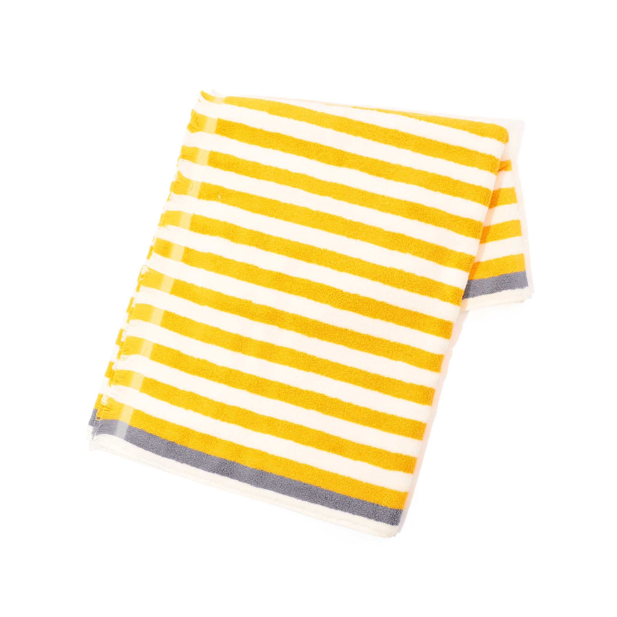 Kashwére イエロー バスタオル コットンストライプバスタオル｜トゥモローランド 公式通販