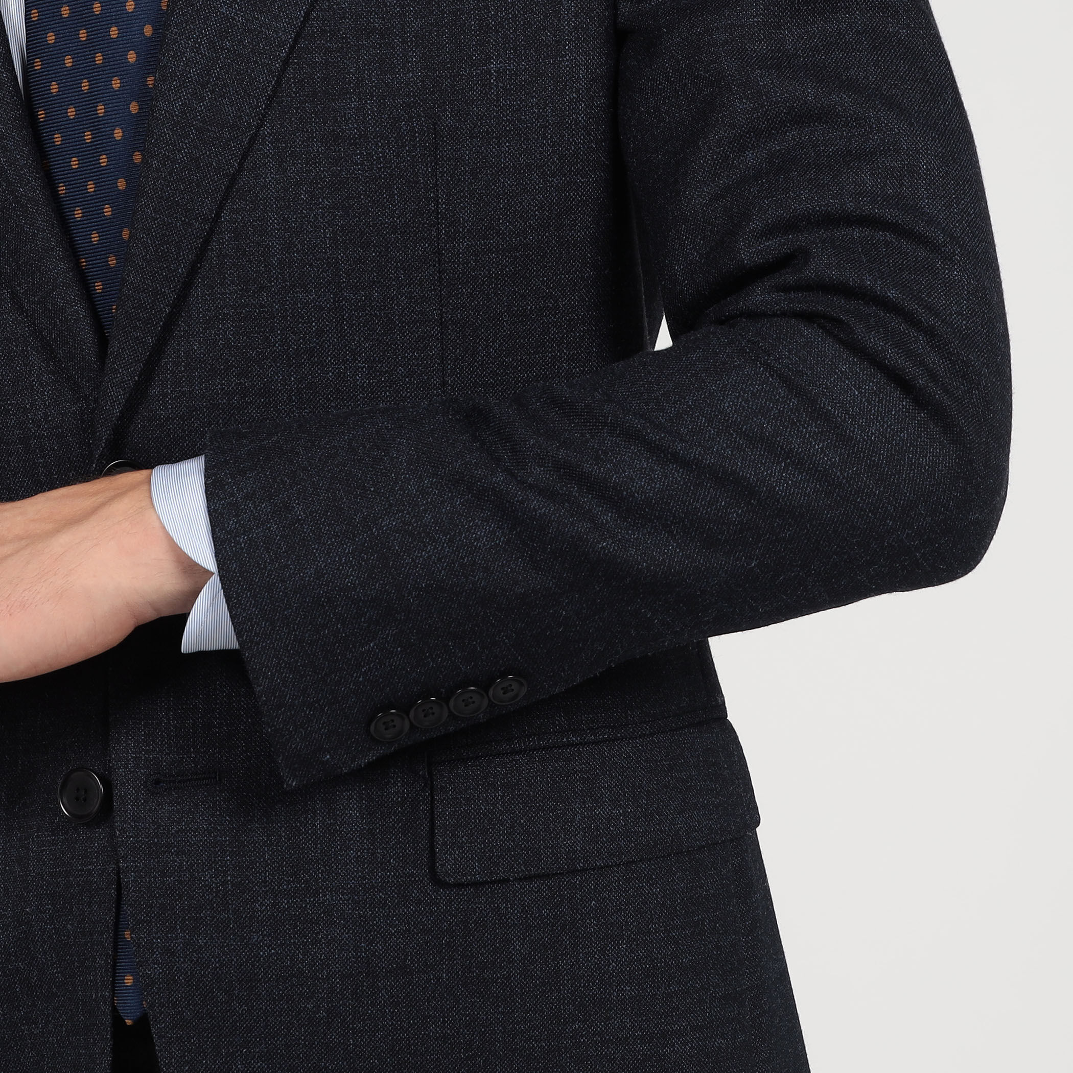 ウールシルク シングルブレステッド 2Bジャケット SILK AIR LORO