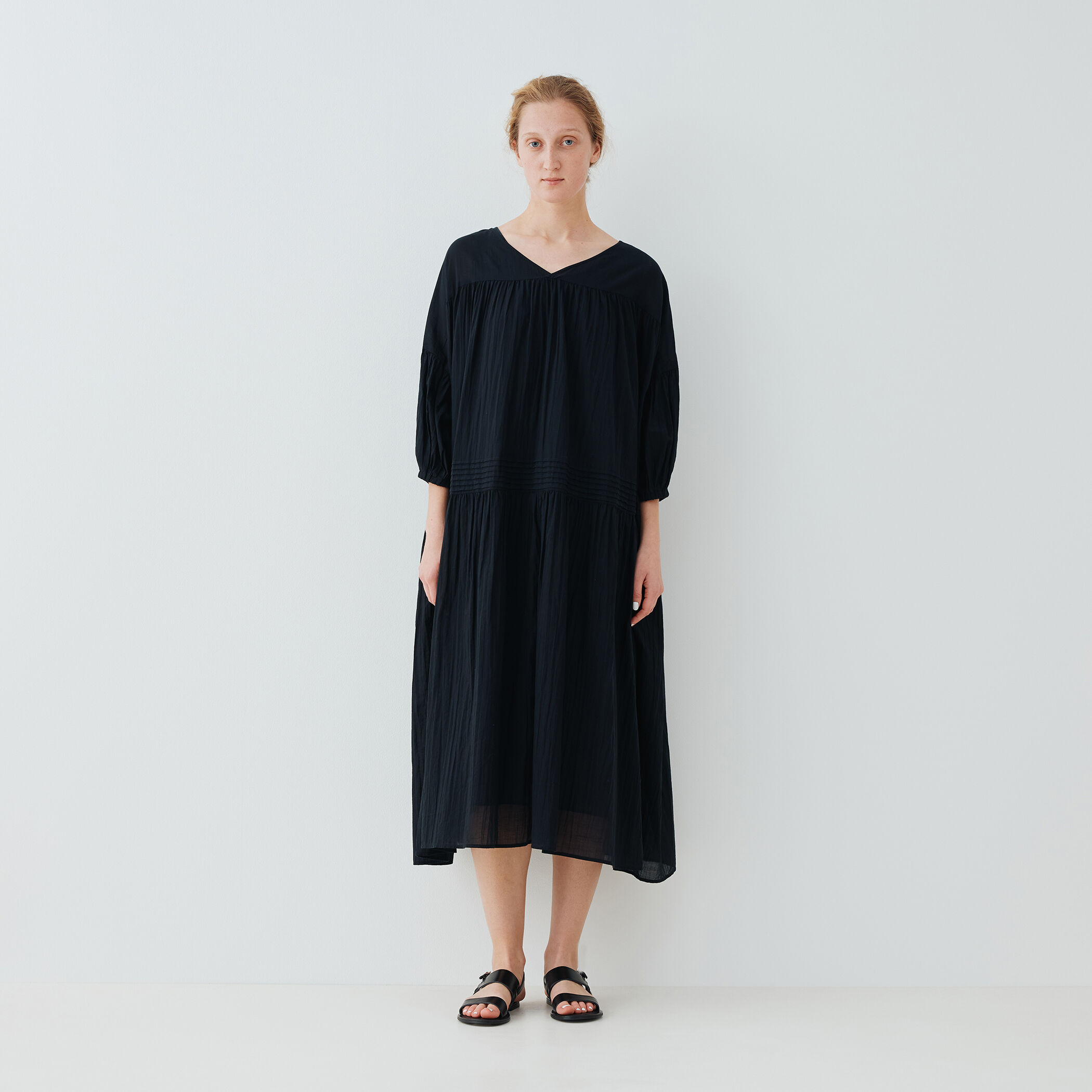 □インドコットン ギャザーワンピース｜トゥモローランド 公式通販