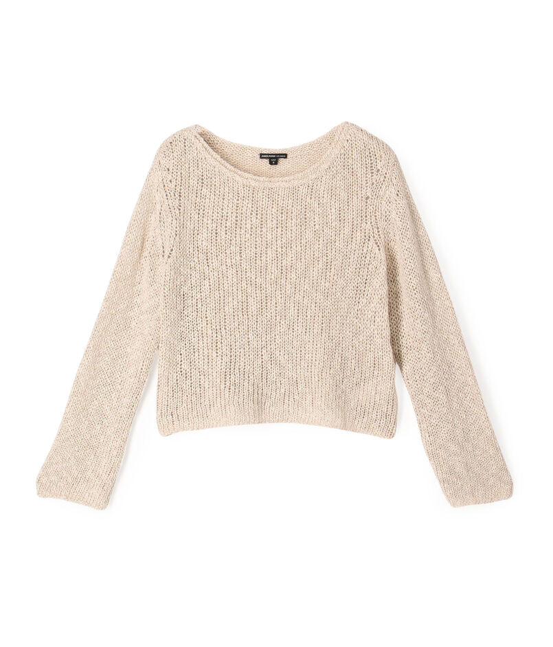 コットンリネンオープンワーク クルーネックプルオーバー WVP3093