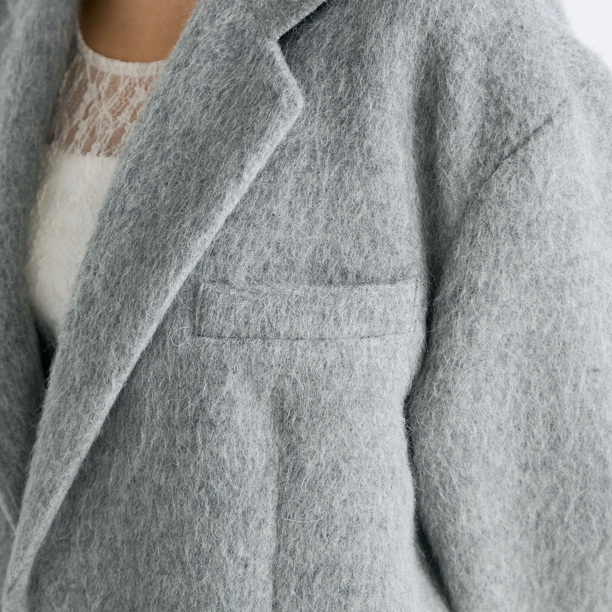 アルパカシャギー オーバーサイズドジャケット｜トゥモローランド 公式通販