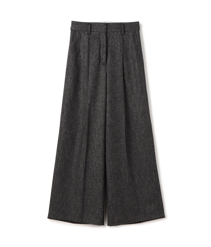 メランジカルゼ タックワイドパンツ