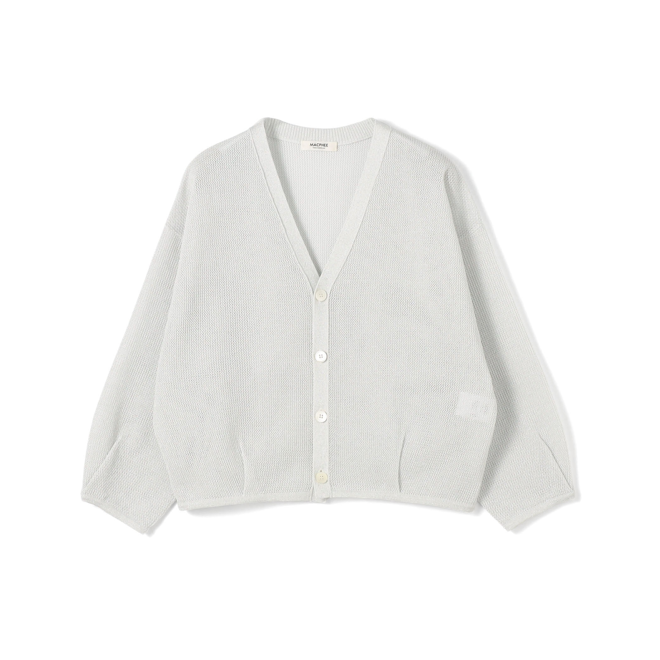 【24SS】 MACPHEE マカフィー メッシュコットン Vネックカーディガン マカフィー MACPHEE コットンメッシュ Vネックカーディガン （27
