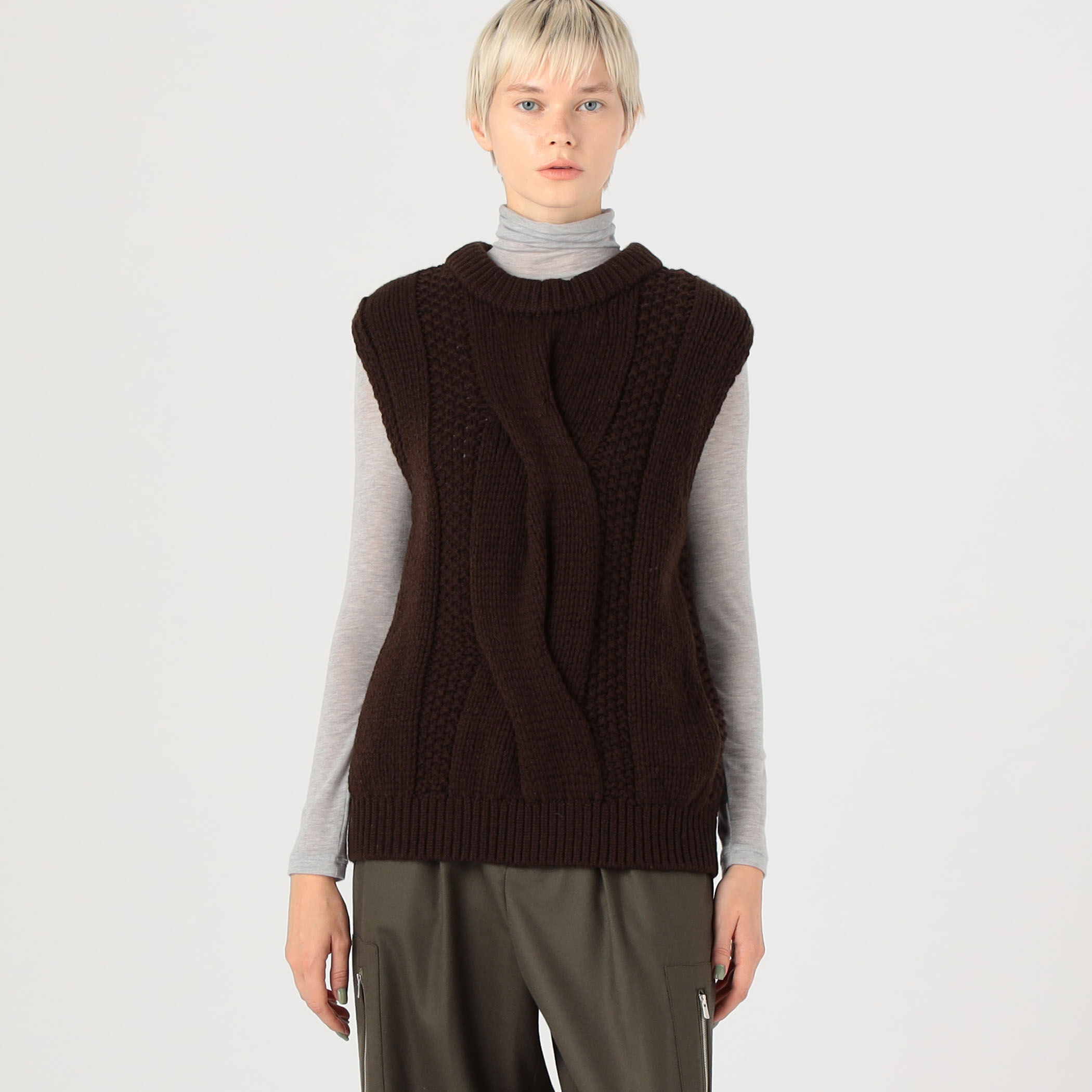 ギャルリーヴィー トゥモローランド ウーステッドミラノリブ ロング