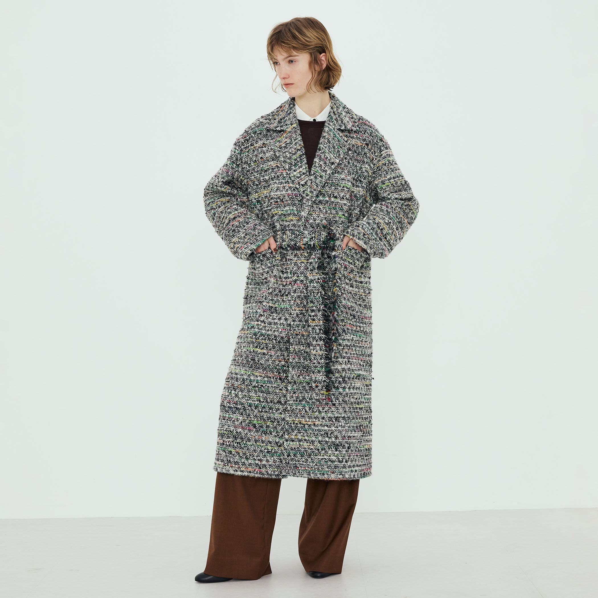 ツイード ローブコート｜トゥモローランド 公式通販