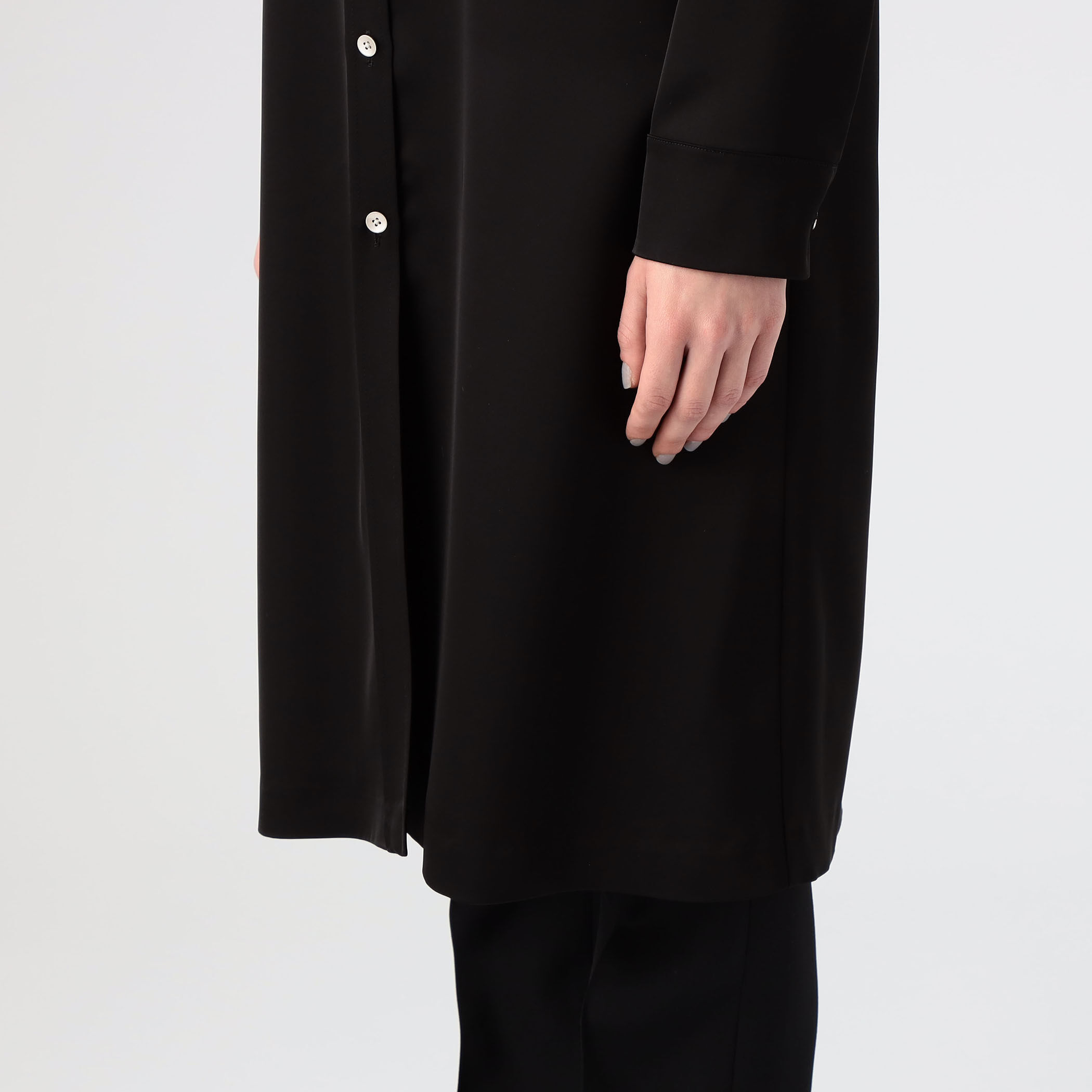 □サテンシャツワンピース｜トゥモローランド 公式通販