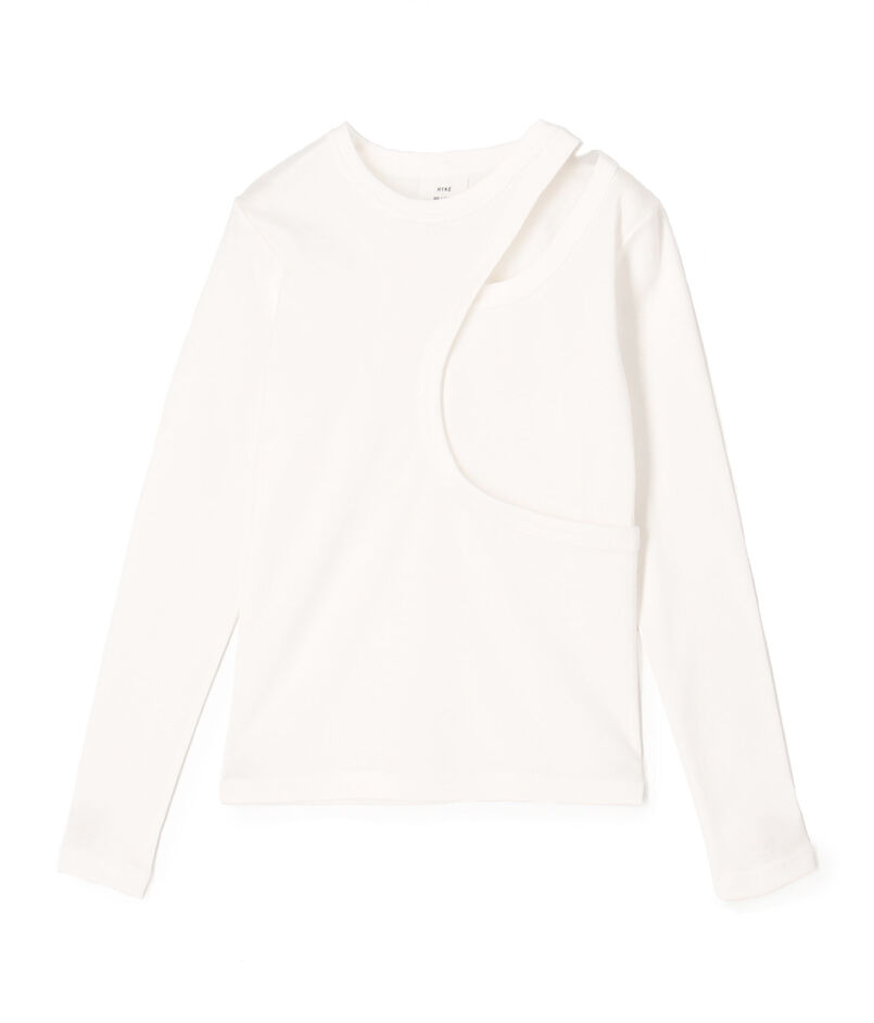 HYKE LAYERED L/S TEE レイヤード ロングスリーブTシャツ