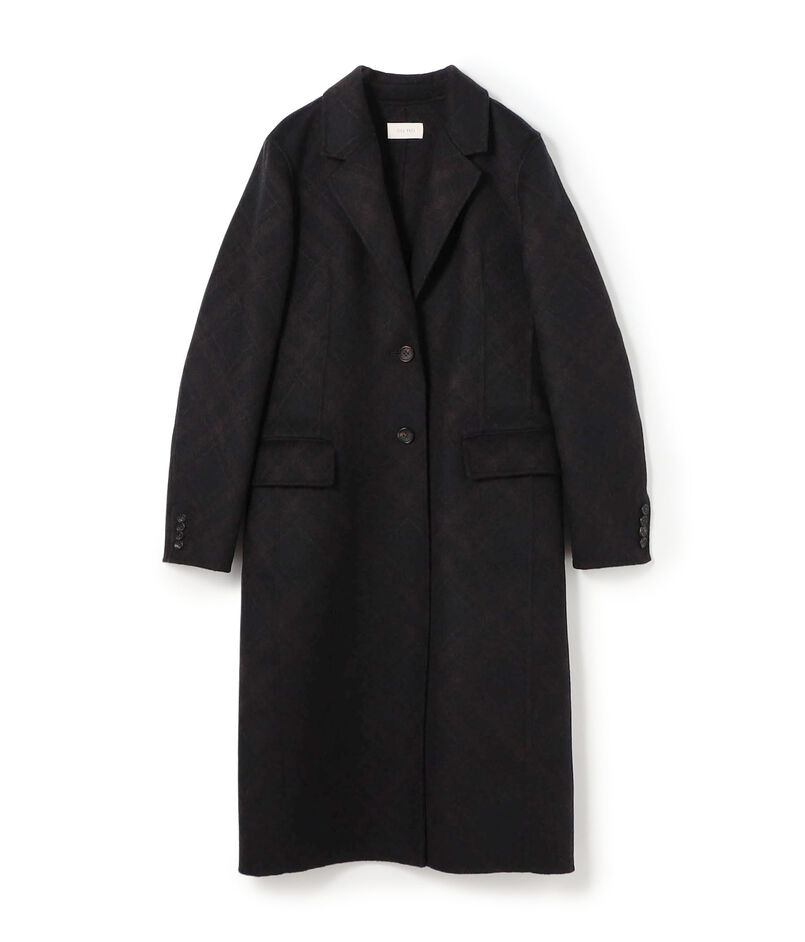 ダブルフェイスチェックジャガード チェスターコート