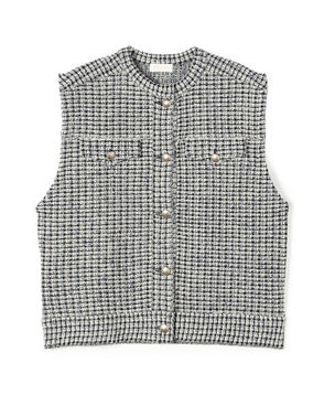 ミックスツイード ショートベスト