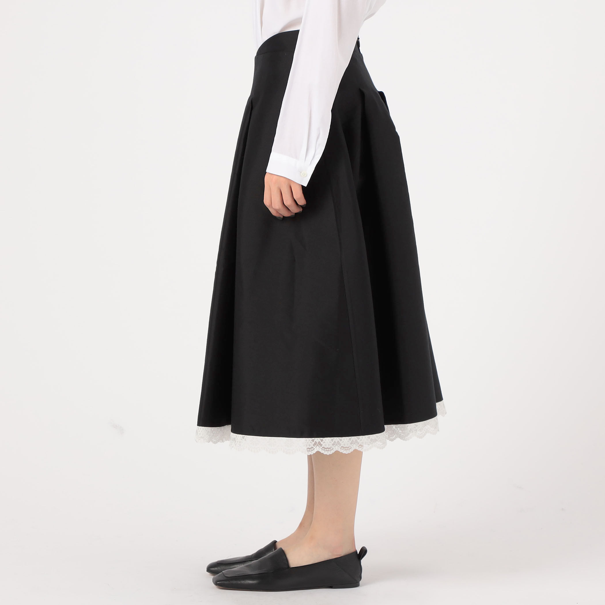 【関税込み】Shushu/Tong ブラック セミシア ミディアムスカート SHUSHU/TONG イレギュラー スカート | ブラック | FARFETCH JP