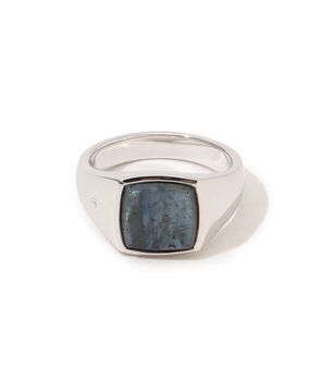 TOM WOOD Kay Ring Black Larvikite リング