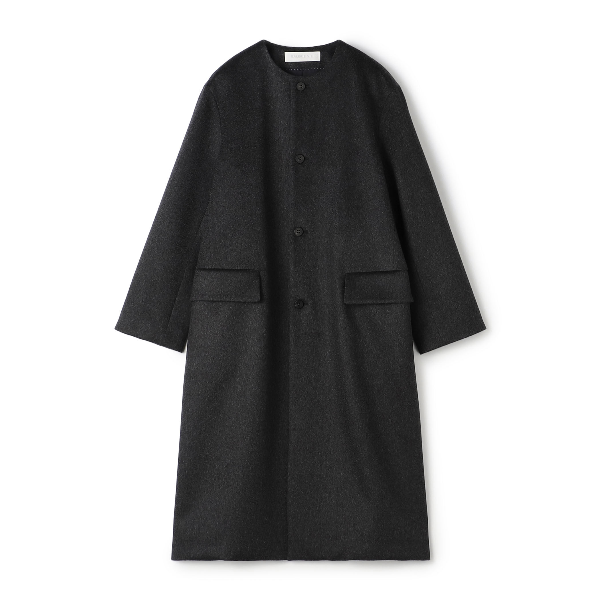 カシミヤビーバー クルーネックロングコート｜トゥモローランド 公式通販