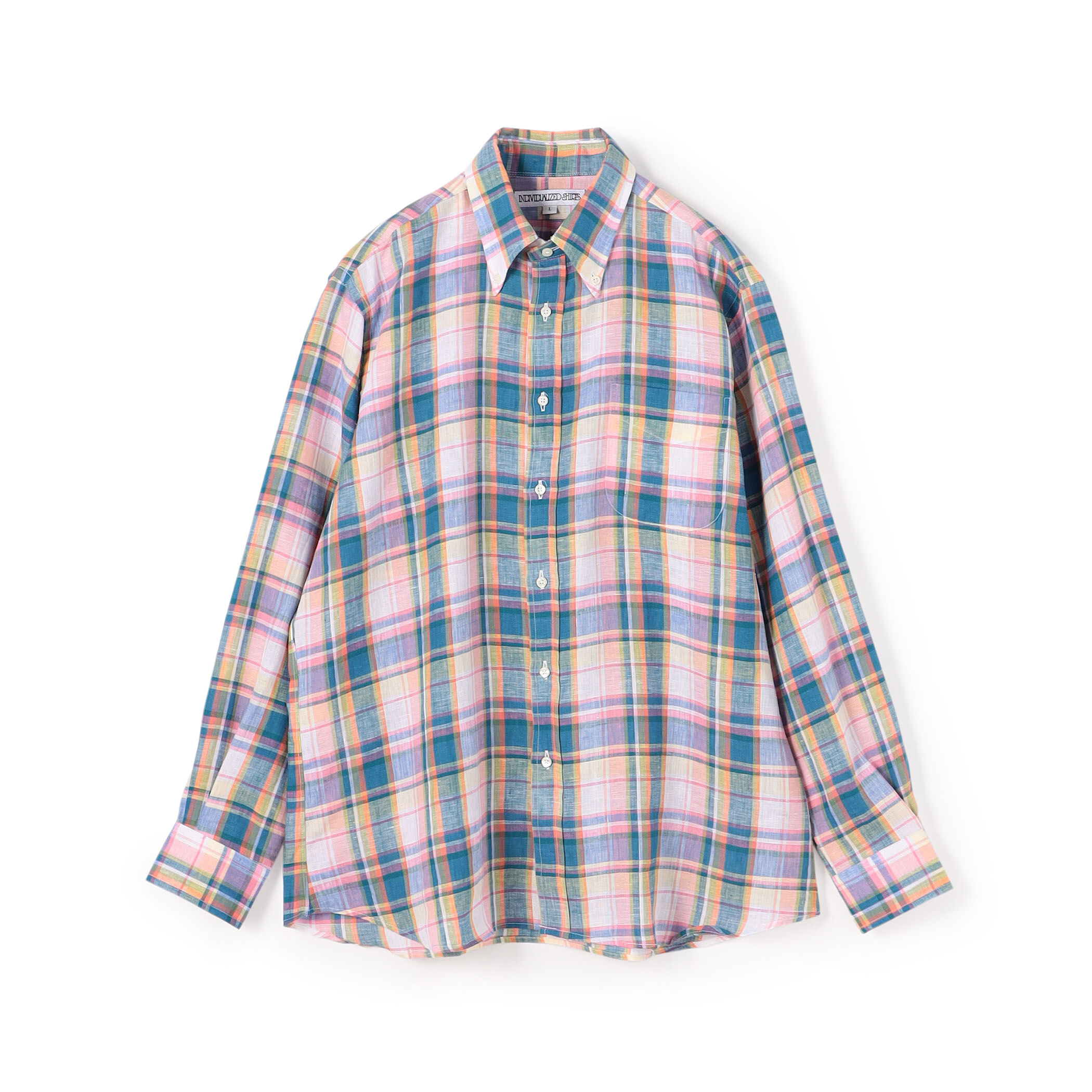 低価安い美品 Individualized Shirts リネン オープンカラーシャツ トップス